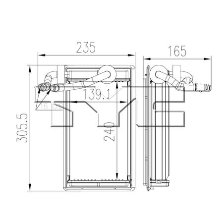 Tyc Tyc Hvac Heater Core, 96114 96114